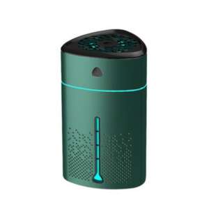 Elegantes grüner Aromadiffusor mit LED-Licht, Ultraschall-Luftbefeuchter - Diffusor