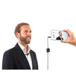 Lavalier Csiptetős Mikrofon Telefonhoz, AUX kábellel