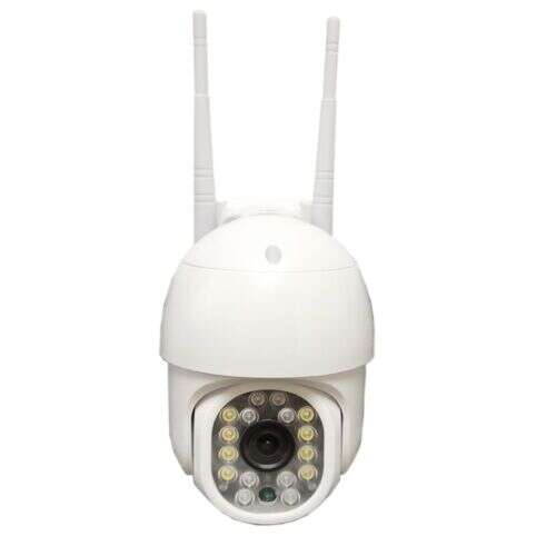 IPC 360Pro IP camera, white, with two antennas, front view