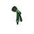 8-function garden hose nozzle with adjustable spray patterns, green and black