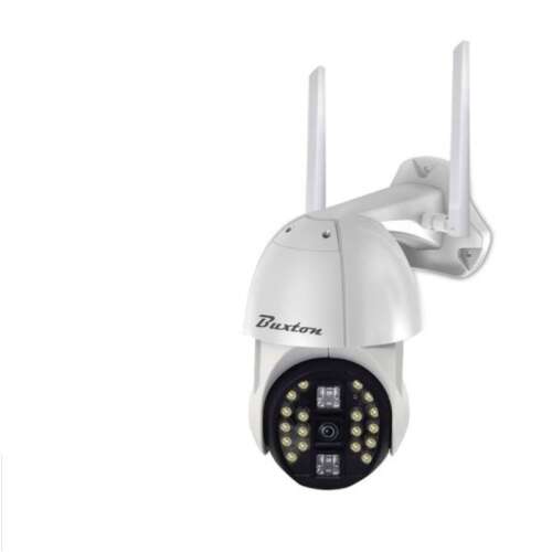 Buxton Q20 Smart Wifi Camera, white, with two antennas, 360 degree rotation, night vision, motion detection
