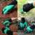Collage of different uses for the gardening gloves with claws