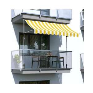 Feltekerhető napellenző, sárga csíkos, 200x120 cm