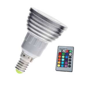 Bec cu LED RGB care schimbă culoarea cu soclu E14 cu telecomandă 39738949 Becuri