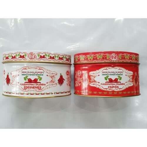 Paprika, ovál fémdobozban 100g(Kalocsai) -  spicy and sweet paprika powder in a metal tin