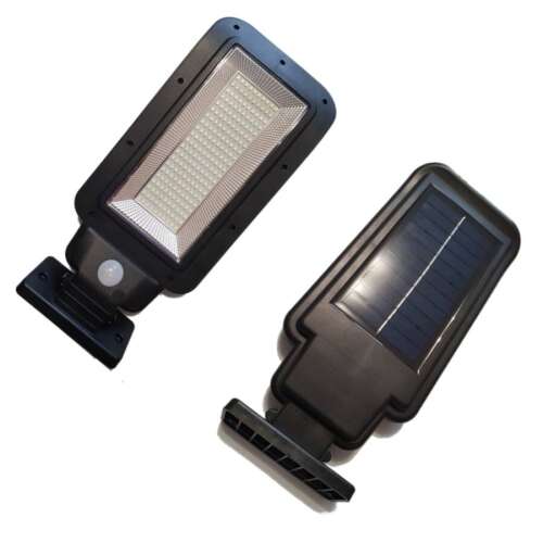 Solarbetriebene Bewegungsmelder-LED-Wandleuchte, 210 LEDs, schwarz