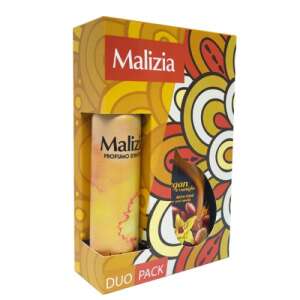 Malizia Argan Duo Pack за жени, включва спрей за тяло и пяна за баня