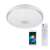 White ceiling light with built-in speaker, remote control and smartphone app control