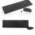 Wireless keyboard and mouse set, black, 2.4GHz, slim design, top view