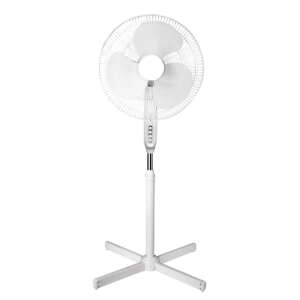 Leaone 16 inch stand fan, white, 3 speed settings, adjustable height and tilt, oscillating