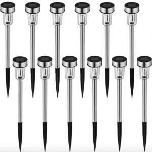 Durchstechbare Solar-Gartenlampe aus Metall, 10 Stück