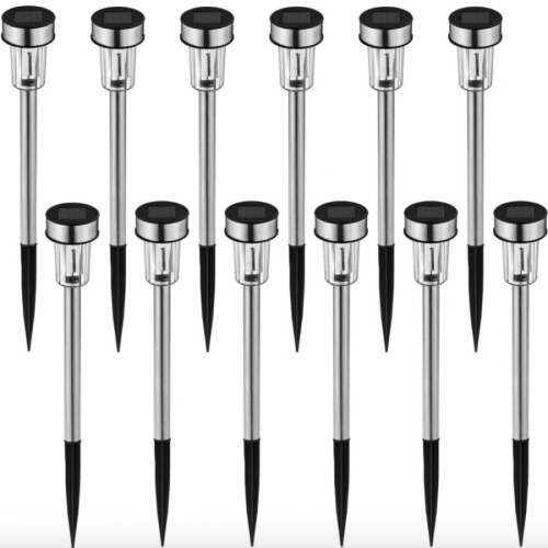 10er Pack Metall Solar Gartenleuchten