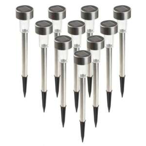 10er Pack Metall Solar Gartenleuchten