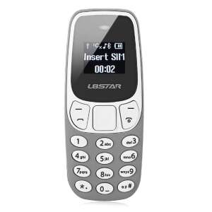 Mini Cartelă Telefon Mobil Independent Double Sim L8Star Gri 48558174 Telefoane Seniori