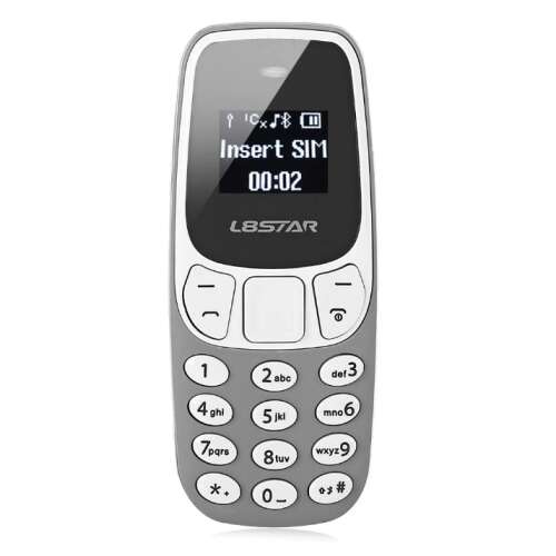 Mini Mobiltelefon Kártyafüggetlen Dupla Sim L8Star Szürke