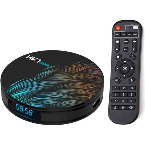 HK1max Smart TV Box with remote control, 4GB RAM, 64GB ROM, Android 9.0, 8K Ultra HD