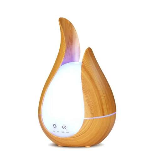 Irisz Aroma Diffuser with 7 Color LED Light, Light Brown