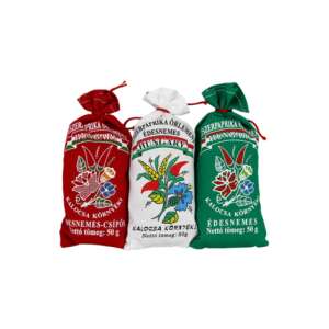 Amestec de condimente din paprika Kalocsa, 3 pungi, câte 50g, dulce, mediu picant și picant, unguresc