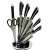 Royalty Line 8-piece knife set with stand, black