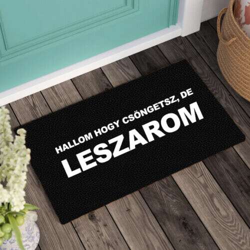 Hallom, hogy csöngetsz - vicces lábtörlő 65555264