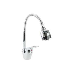 Oupu 66430 kitchen faucet, single lever, flexible, matt silver - Faucet