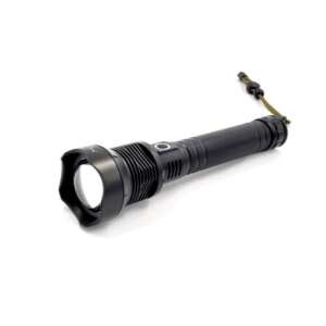 X-BALOG BL-X92-P90 rechargeable flashlight with CREE P90 LED, telescopic zoom, power display, non-slip design, tail cover, micro USB charging - Flashlight & Headlamp