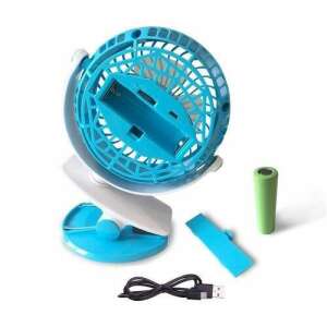 Mini ventilator cu clip cu baterie, cablu USB și bază de încărcare - Ventilatoare