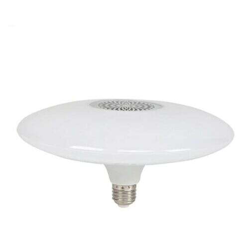 White UFO LED light bulb with built-in Bluetooth speaker, 30cm, remote control