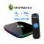 Q Plus Smart TV Box, front view, remote control, Android 9.0, 4GB RAM, 64GB ROM, Ultra HD 6K