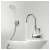 Instant Electric Water Heater Faucet with LED Display and Shower Head in use