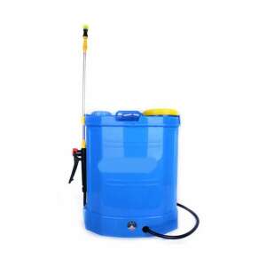 Modrý 16L akumulátorový ruksakový postrekovač s nastaviteľnými popruhmi, dýzou a hadicou - Nonbrand Postrekovače
