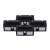 Set of 4 black solar powered motion sensor LED wall lights with 40 LEDs each