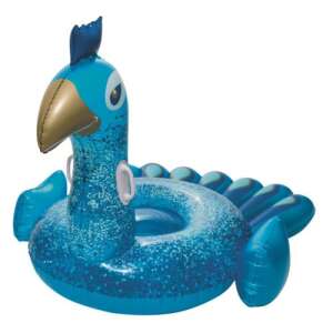 BESTWAY Pretty Peacock надуваем остров, син и златен дизайн на паун, 198 x 164 cm - Bestway Седяща игра на плажа