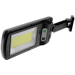 Entac ESLP-COB-NR 5W Napelemes Fali Lámpa Mozgásérzékelővel és Távirányítóval, Fekete - Entac