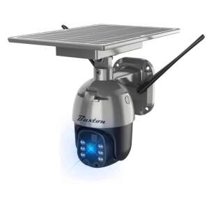 Cameră de securitate alimentată cu energie solară cu rezoluție de 5MP, rotație de 320° și vizibilitate nocturnă - Camere de supraveghere