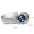 Mini LED projector, white and silver, dimensions