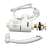 Instant electric water heater faucet, white, with parts disassembled