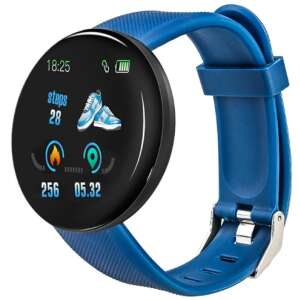 Inteligentné hodinky D18 s meračom aktivity tmavomodré