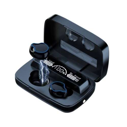 M9 TWS Bluetooth 5.1 drahtlose Ohrhörer mit Ladecase, schwarz