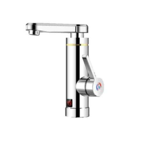 Instant Hot Water Tap, Electric Water Heater Faucet, RX-007, Digital Display, Chrome Finish