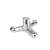 Q-8 bathtub faucet with hand shower, chrome, single lever, wall mounted