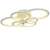 White LED ceiling light fixture with six circular rings, modern design