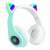 Blue Cat Ear Wireless Bluetooth Headphones with LED Lights
