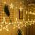 Star curtain lights, 3x1 meter, 138 LED, warm white, 8 modes, for Christmas decoration