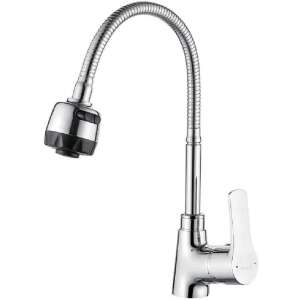 Italomix Küchenarmatur mit flexiblem Schwanenhals, stehend, Einhebelmischer