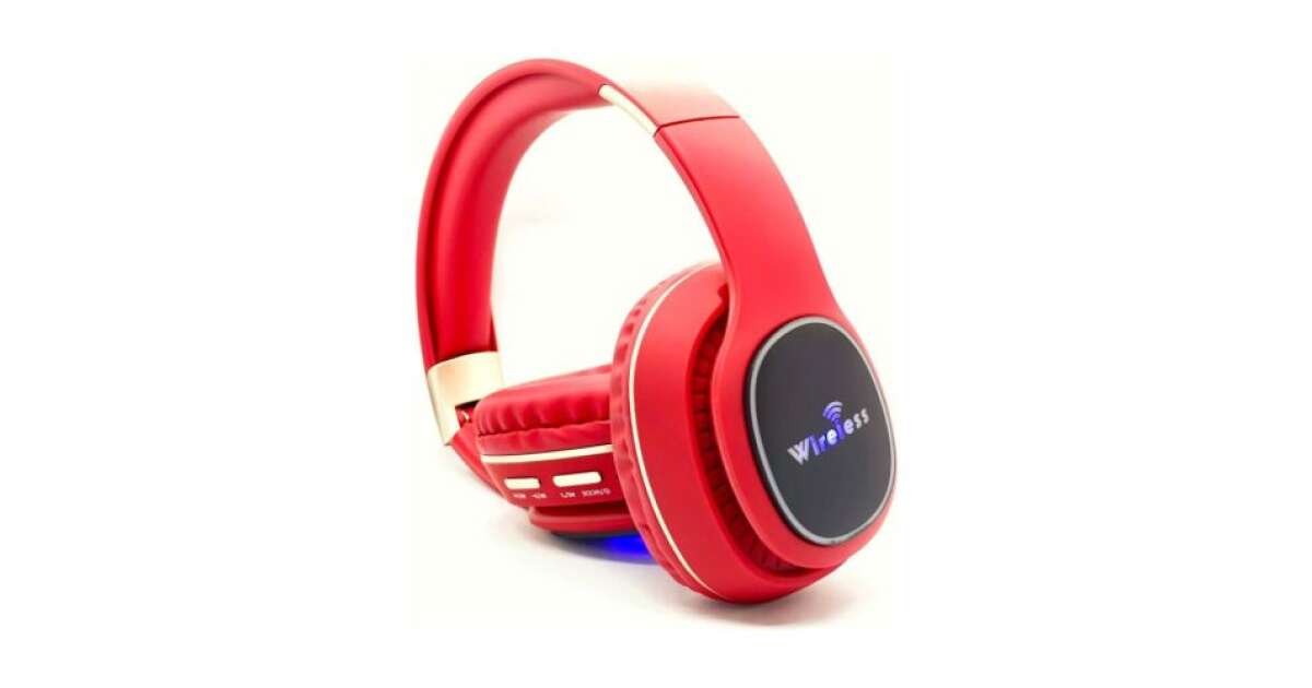 Wireless Bluetooth Headphones Red Z4BT | Pepita.com