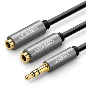 UGREEN AUX 3,5 mm-es audio elosztó jack kábel, 20 cm (szürke) 110797457 - Ugreen