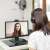 Woman using Logitech C270 HD 720p webcam for video call