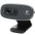 Logitech C270 HD 720p webcam, black, angled view