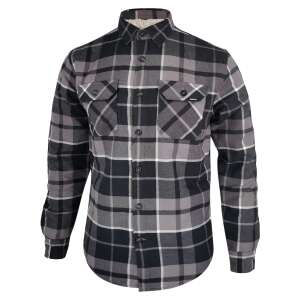 Dressa Vintage Overshirt vastag bélelt kockás férfi flanel favágó ing - szürke 44862623 Férfi ingek